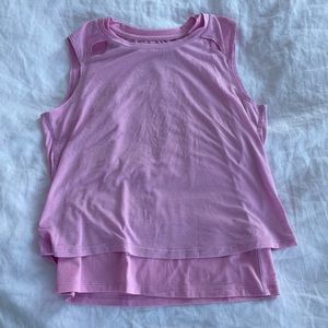 Athleta Girl Pink Double Tank Top